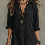 Céline™ | Maxi Vestido Negro con Botones