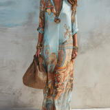 Luisa | Maxikleid Chemisier Mediterran
