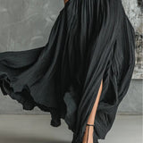 Soraja - Set plisirane suknje i crne uske majice sa dugim rukavima