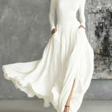 Soraja - Set plisirane suknje i crne uske majice sa dugim rukavima