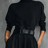 Victoire | Schwarzes Set mit hohem Kragen & Hose