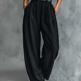 Victoire | Schwarzes Set mit hohem Kragen & Hose