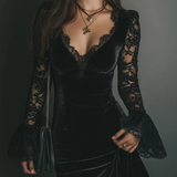 Mélanie | Mini-Kleid aus Samt & Spitze Luna