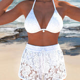 Laluna® | Elegantes Bikini-Set aus einfarbiger Spitze
