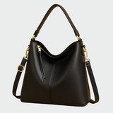 Klassische Leder Hobo-Tasche