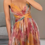Giselle - Vestido largo para mujeres con hermoso estampado floral