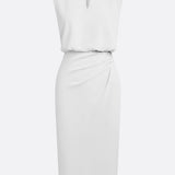 María™ | Elegante vestido midi con detalles drapeados
