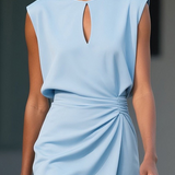 María™ | Elegante vestido midi con detalles drapeados