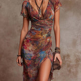 Andrea - Vestido Midi Boho con Volantes
