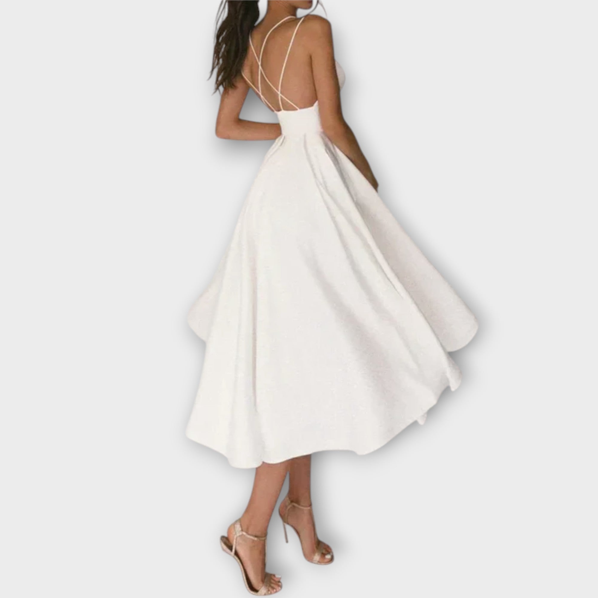 Ailana - Vestido de mujer con escote en V profundo