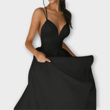 Ailana - Vestido de mujer con escote en V profundo
