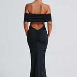 Tindra | Elegantes Maxikleid im Bardot-Stil