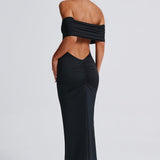 Tindra | Elegantes Maxikleid im Bardot-Stil