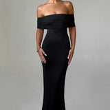 Tindra | Elegantes Maxikleid im Bardot-Stil
