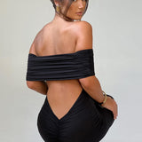 Tindra | Elegantes Maxikleid im Bardot-Stil