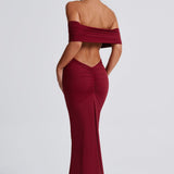 Tindra | Elegantes Maxikleid im Bardot-Stil