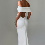 Tindra | Elegantes Maxikleid im Bardot-Stil