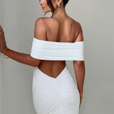 Tindra | Elegantes Maxikleid im Bardot-Stil