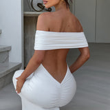 Tindra | Elegantes Maxikleid im Bardot-Stil