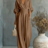 Sofija - Jumpsuit mit V-Ausschnitt