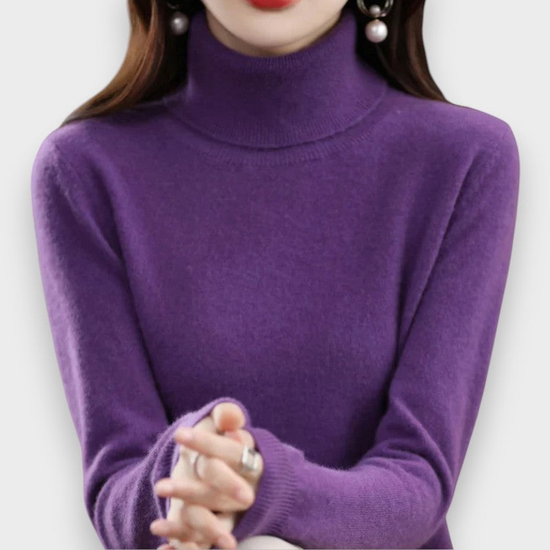 Zoey | Suéter de Cuello Alto de Cachemira
