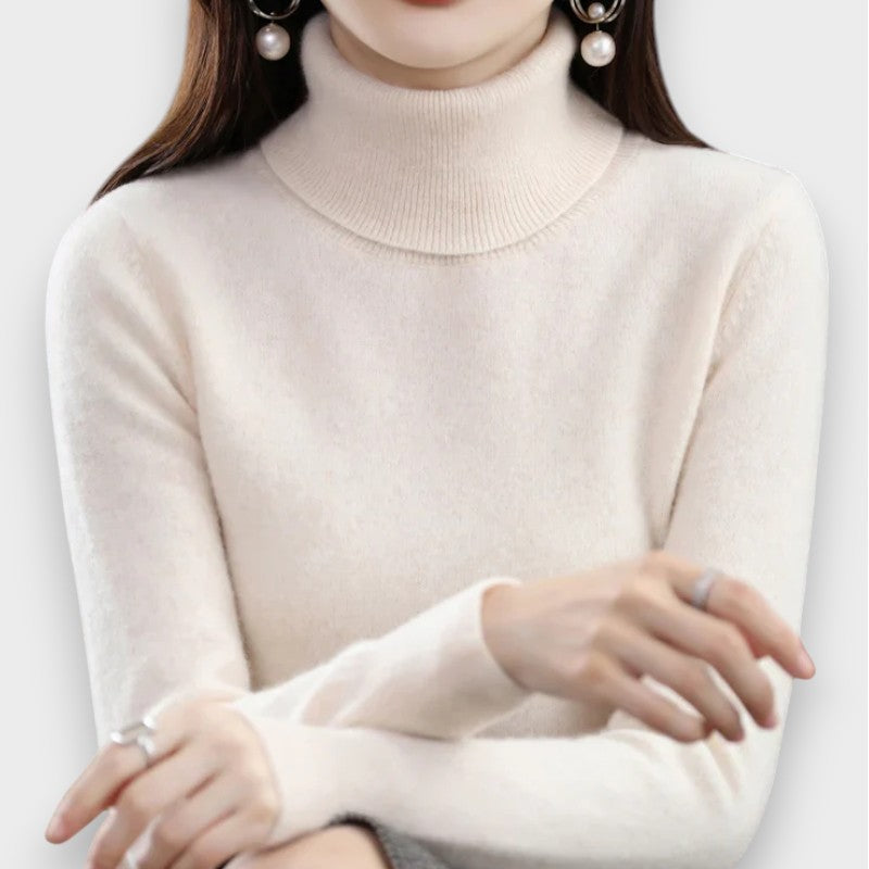 Zoey | Suéter de Cuello Alto de Cachemira