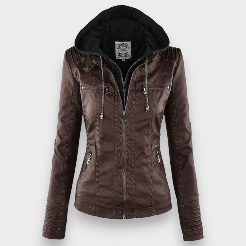 Leni | Chaqueta de Cuero para Motociclistas