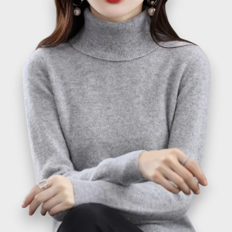 Zoey | Suéter de Cuello Alto de Cachemira