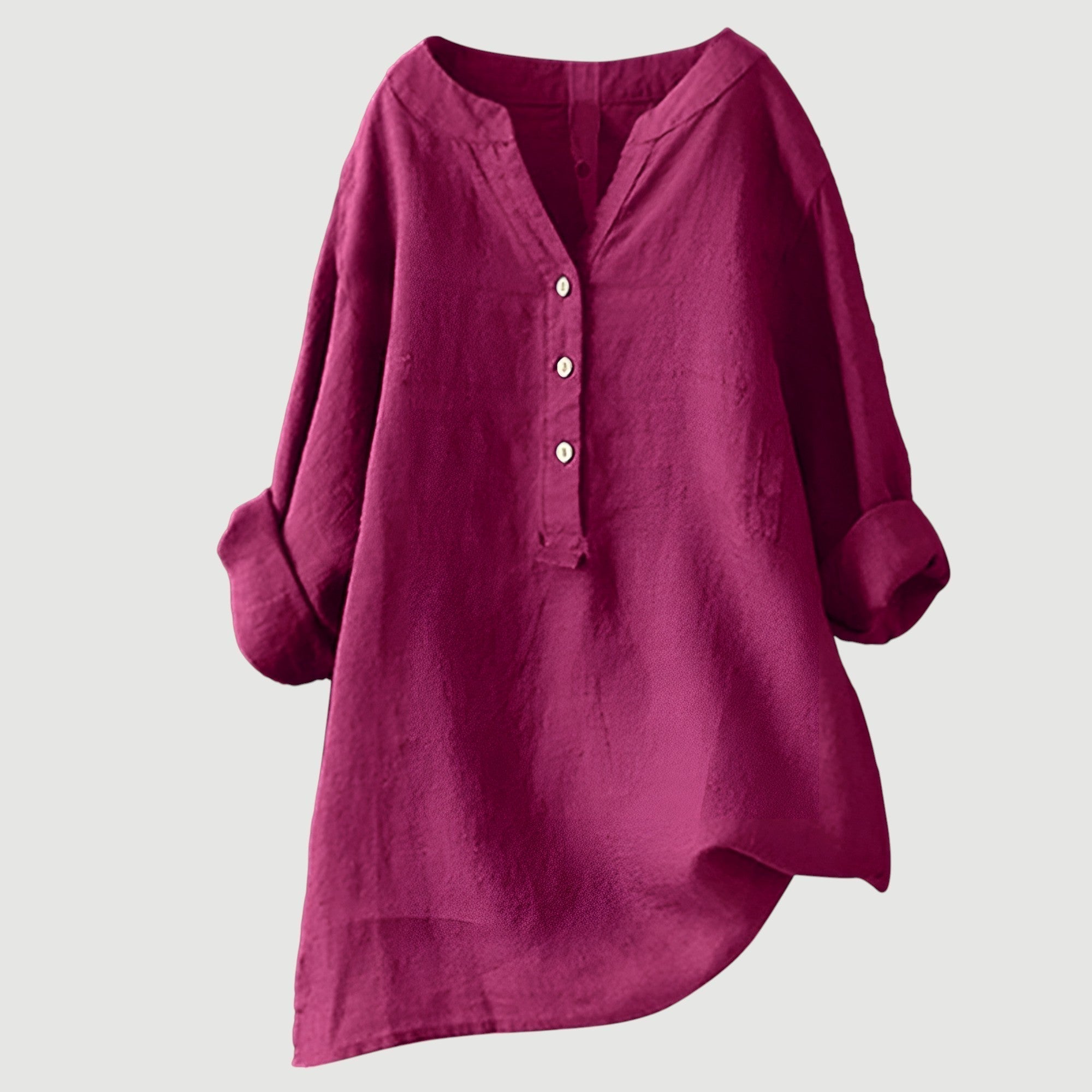 Zlata - Blusa ligera y cómoda con cierre de botones