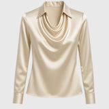 Sylvie | Blusa de Lujo con Escote Plisado