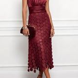 Lau - Elegante vestido midi Céline para ceremonias para mujeres