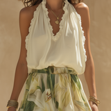 Lysandra - Conjunto elegante y vaporoso con estampado floral