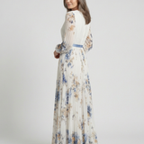 Anaïs | Maxikleid mit langen Ärmeln und Blumenmuster