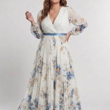Anaïs | Maxikleid mit langen Ärmeln und Blumenmuster