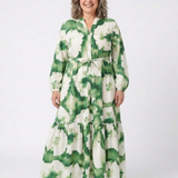 Sophie | Maxikleid mit langen Ärmeln und gebundenem Taillenbereich