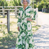 Sophie | Maxikleid mit langen Ärmeln und gebundenem Taillenbereich