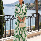 Sophie | Maxikleid mit langen Ärmeln und gebundenem Taillenbereich