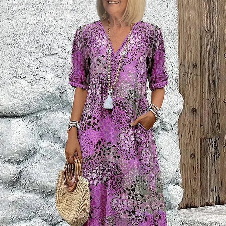 Anthea - Elegante vestido midi floral