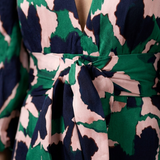 Léa | Maxikleid mit langen Ärmeln und gebundenem Taillengürtel