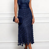 Lau - Elegante vestido midi Céline para ceremonias para mujeres
