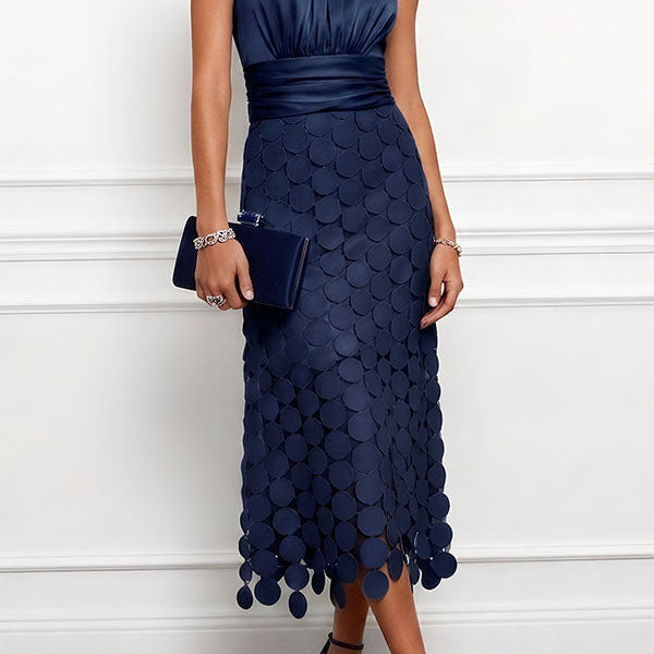 Lau - Elegante vestido midi Céline para ceremonias para mujeres