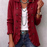 Réjane | Chaqueta de Punto Roja con Encajes