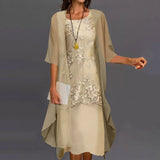 Eleanor - Vestido de Chiffon Elegante en Dos Piezas