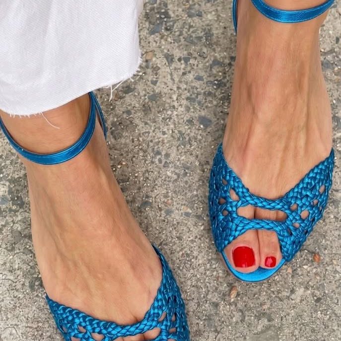 Isadora | Sandalias Tejidas Doradas