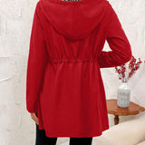 Reverzibilni kaput sa kapuljačom i leopard printom