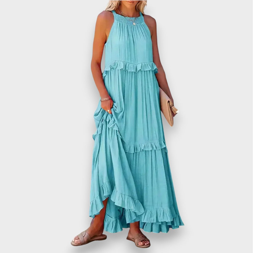 Alina | Vestido sin mangas con detalles de encaje