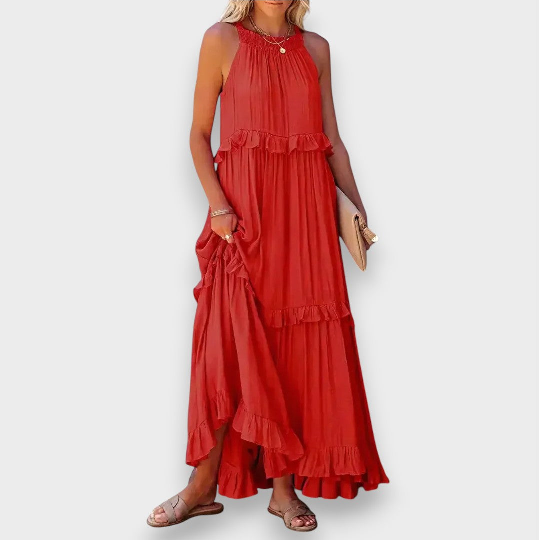 Alina | Vestido sin mangas con detalles de encaje