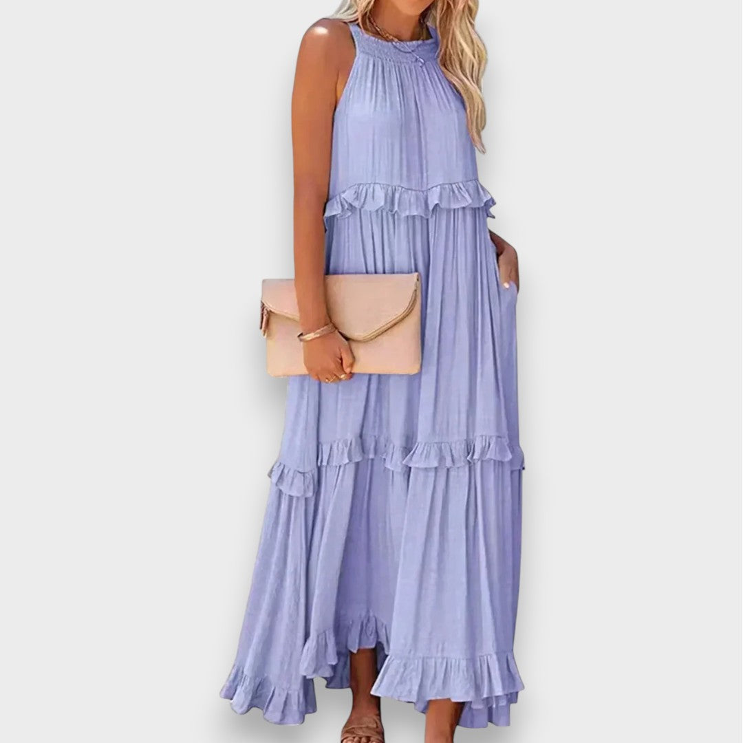Alina | Vestido sin mangas con detalles de encaje
