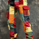 Evan - Pantalones cargo masculinos con detalles de patchwork