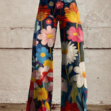 Léna - Pantalones Anchos con Flores